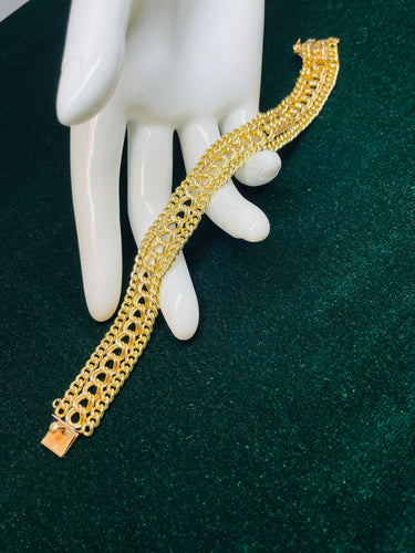 Gold Filled Wide Bracelet
